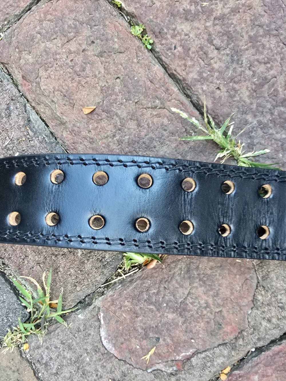 Gym Reaper Black Leather Weightlifting Belt - XL CrossFit Workout Power Lifting